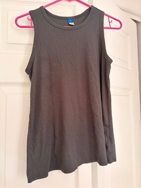 Old Navy Women's Ribbed Sleeveless Tank Top - Gray
